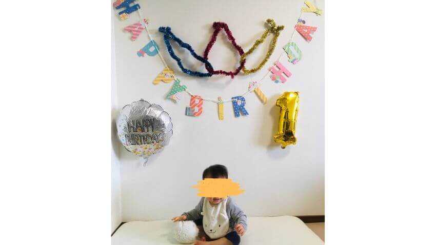 １歳の誕生日記念撮影